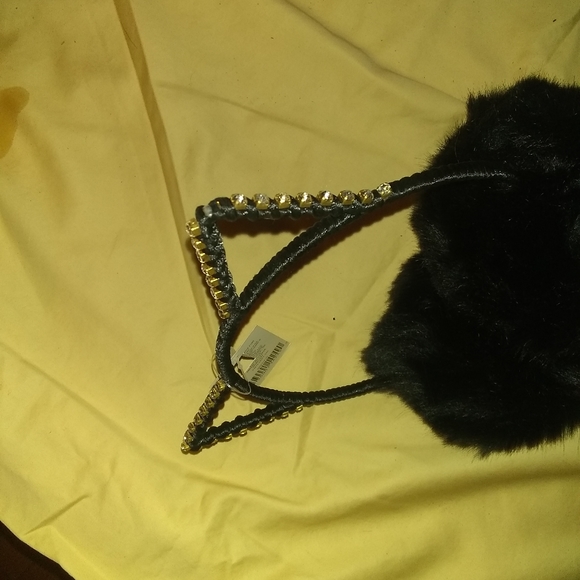 Rhinestone Cat ear EARMUFFS (Black) - Picture 2 of 5
